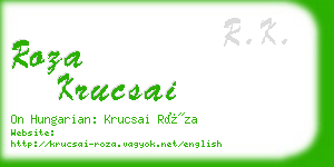 roza krucsai business card